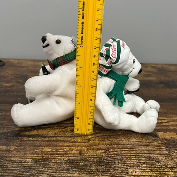 Cocoa Cola Bear Bean Bag Plush Set Vintage 1990's  w/ Hang Tag - Picture 5 of 6